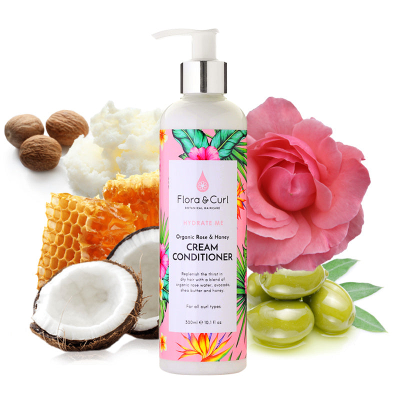 Flora & Curl - Organic Rose & Honey Cream Conditioner Flora & Curl