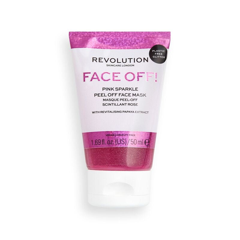Pink Glitter Face Off Mask Revolution Skincare