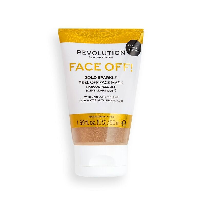 Gold Glitter Face Off Mask Revolution Skincare